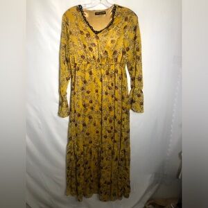 Womens Yellow Summer Dress. Medium